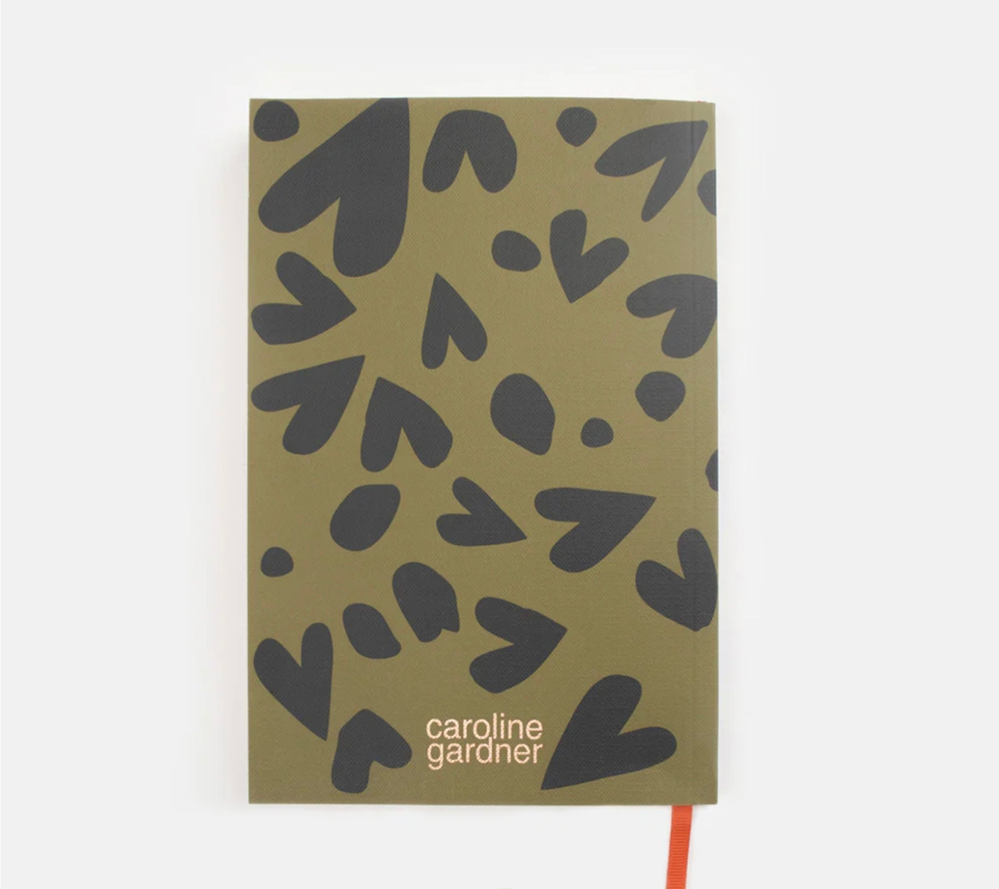 Caroline Gardner Khaki/Black Hearts Life Planner