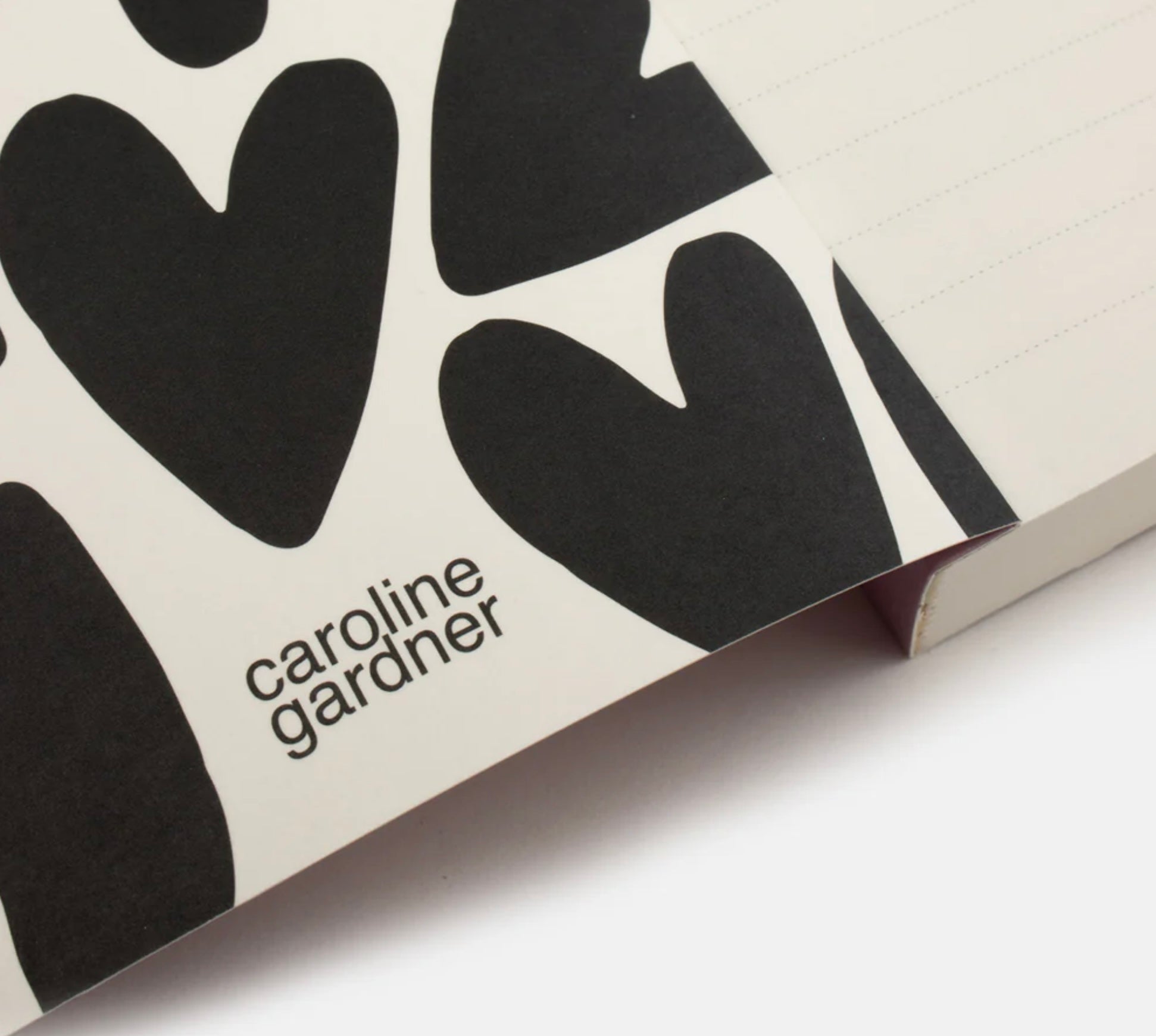 Caroline Gardner Pink Heart Soft Cover Notebook