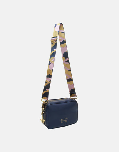 Alice Wheeler Navy Gold Pink Camouflage Strap