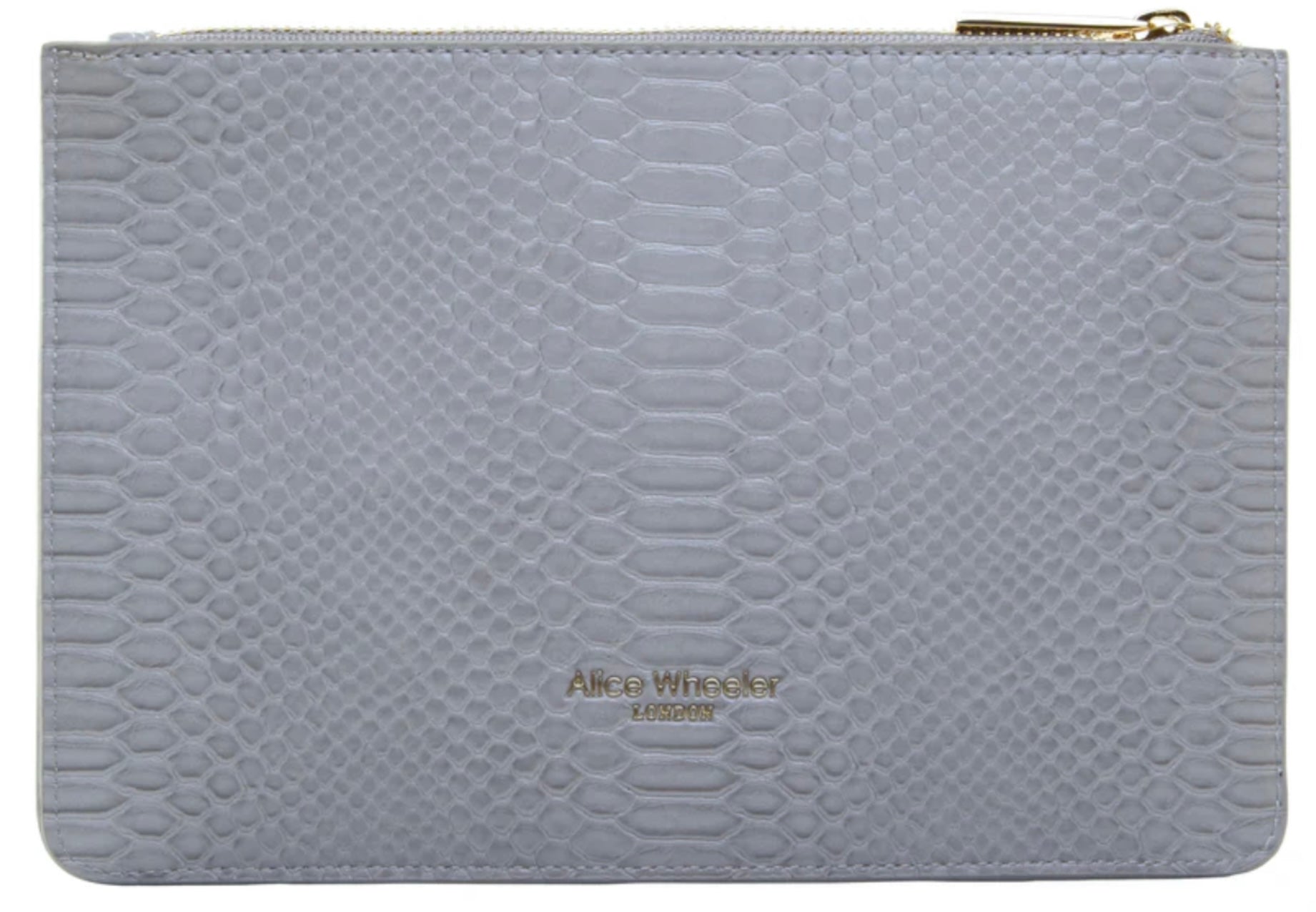 Alice Wheeler Grey Zipped Pouch Bag