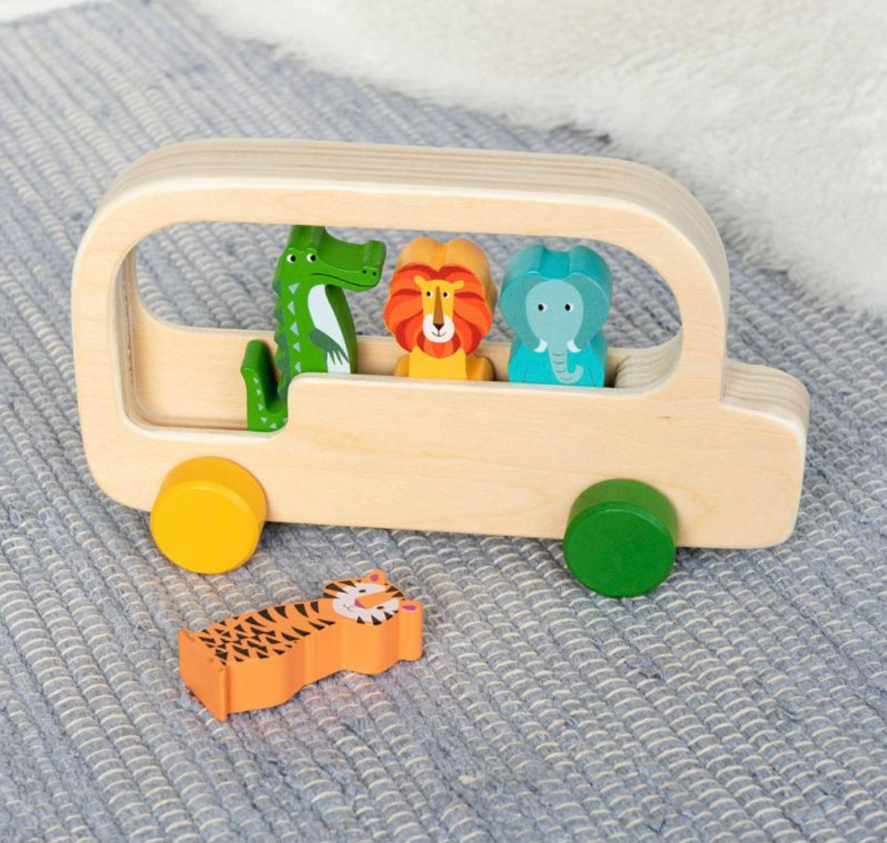 Colourful Creatures Wooden Animal Bus